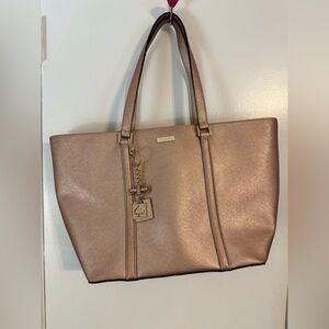 Kate Spade Gold Structured Tote Bag